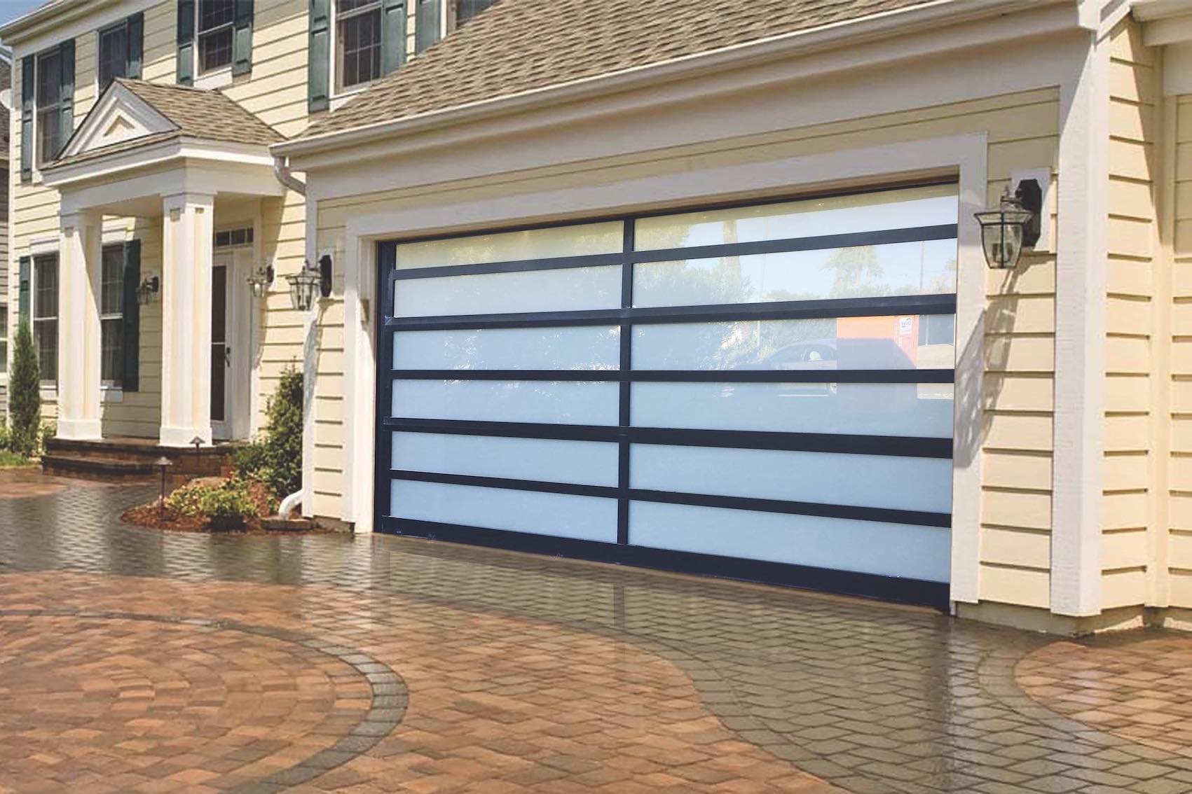 Model EL125 Contemporary Aluminum Garage Doors