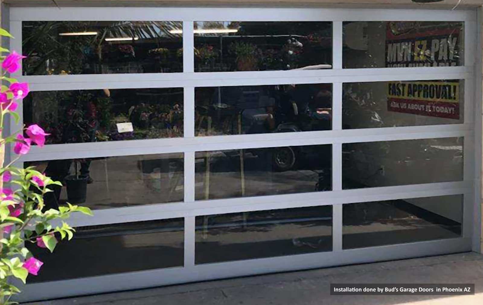 Model EL100 Full View Aluminum Garage Doors