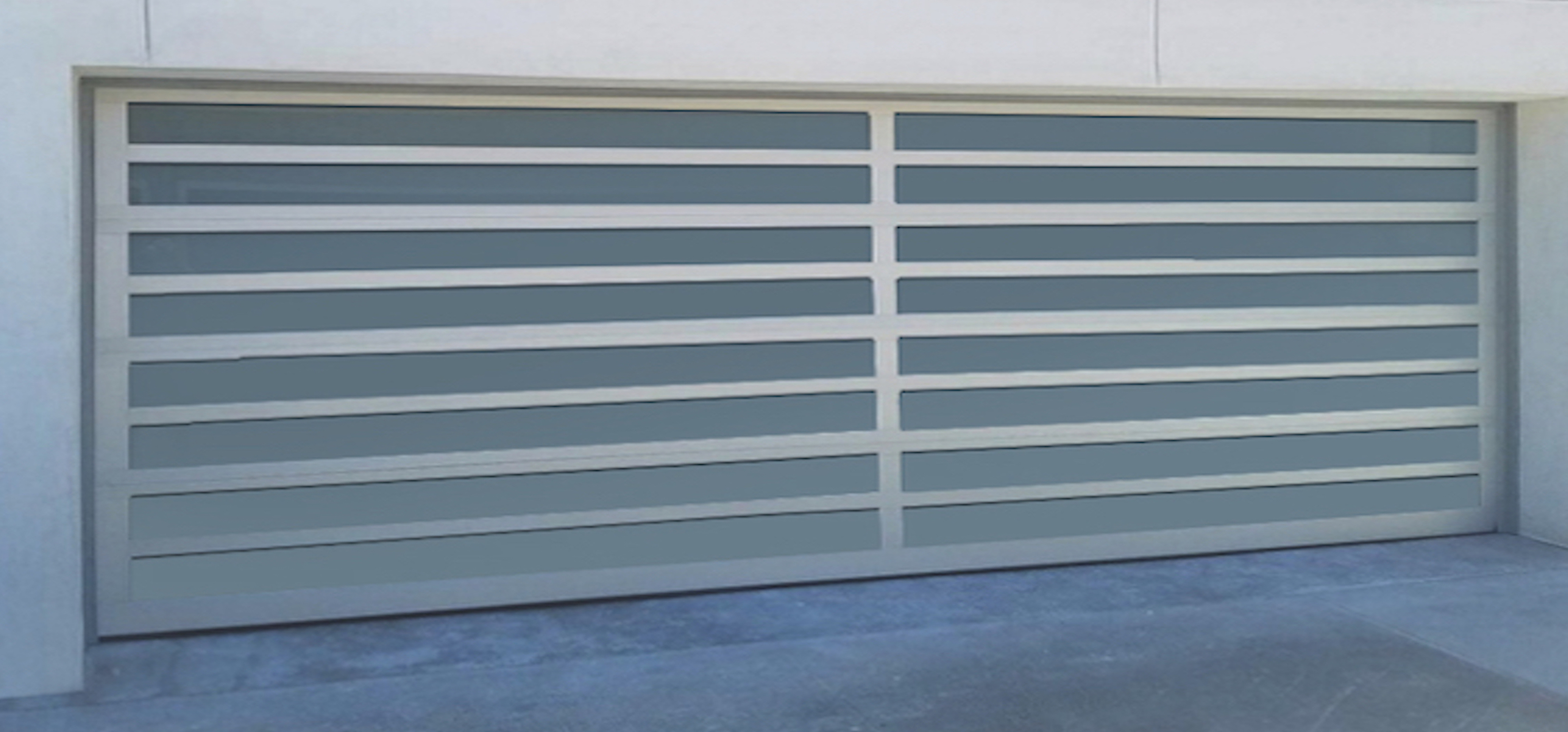 Model EL125 Contemporary Aluminum Garage Doors