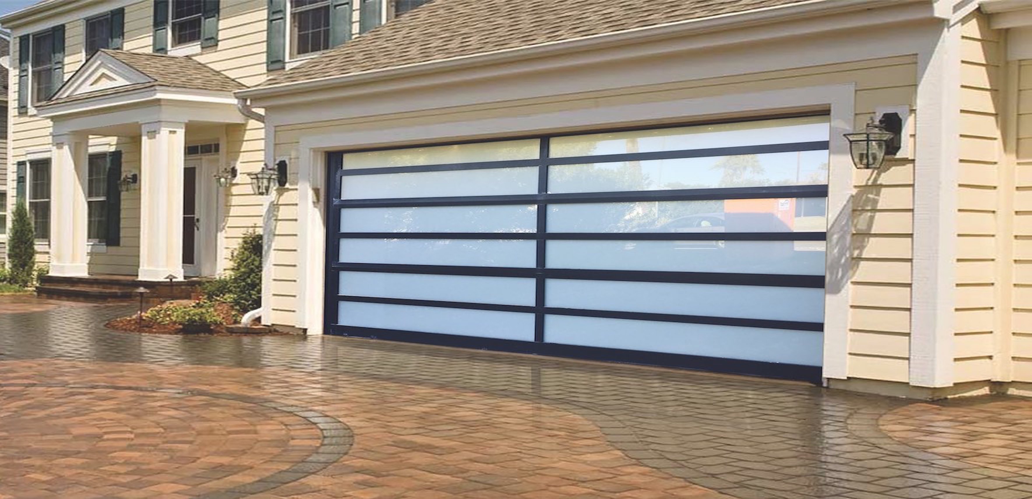 Model EL125 Contemporary Aluminum Garage Doors