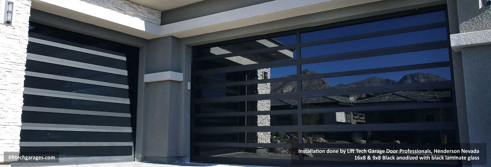 Model EL125 Contemporary Aluminum Garage Doors