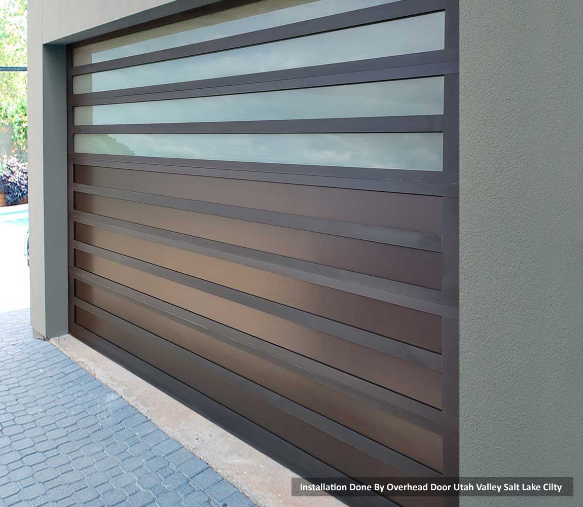 Model EL125 Contemporary Aluminum Garage Doors