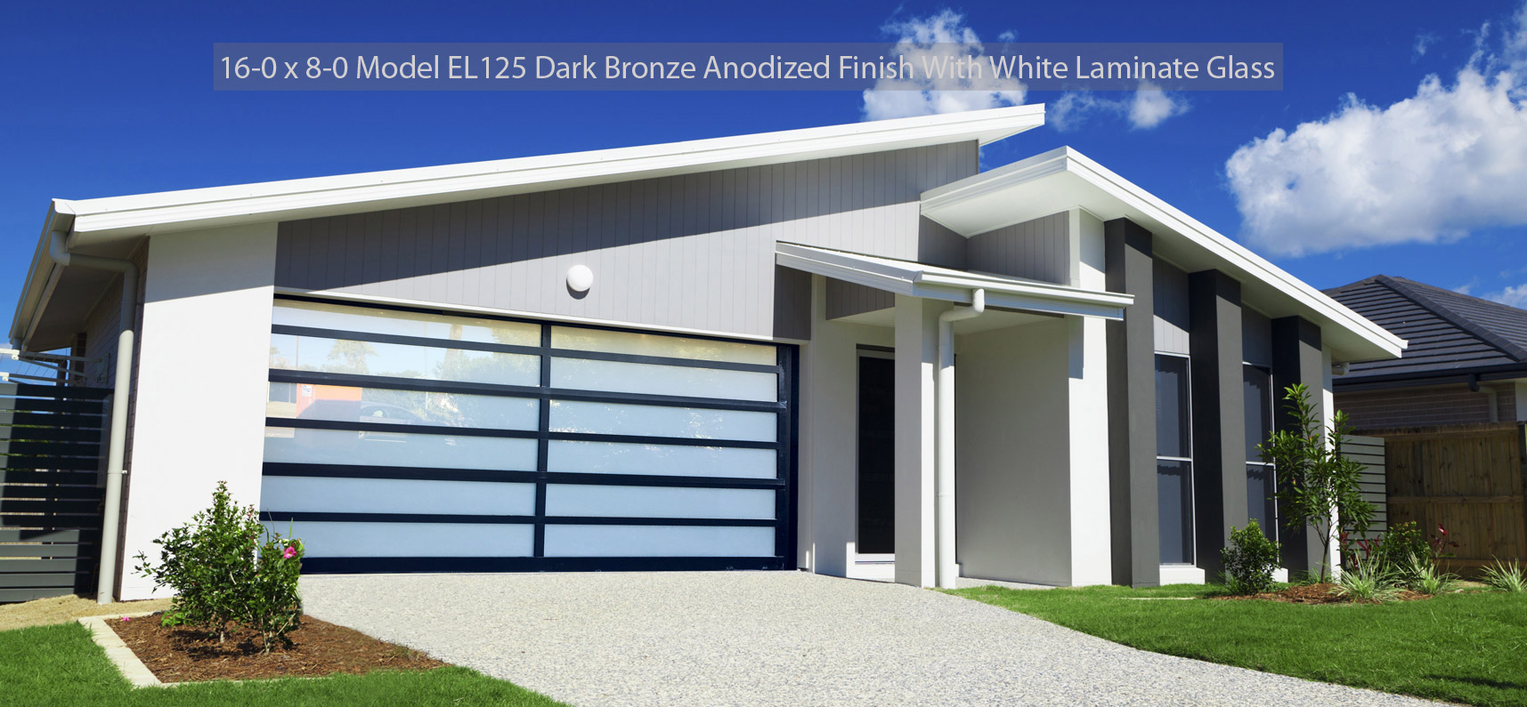 Model EL125 Contemporary Aluminum Garage Doors